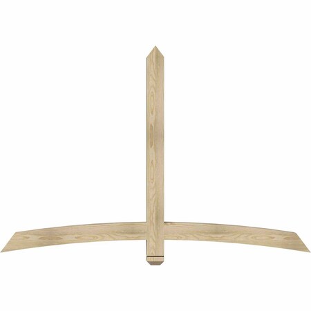 Ekena Millwork Bellingham Rough Sawn Timber Gable Bracket, Douglas Fir, 72"W x 48"H x 4"D x 4"F, 16/12 Pitch GBW072X48X0404BEL00RDF